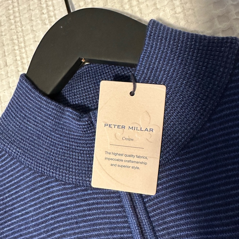 PETER MILLAR
CROWN MEN'S CANTON
STRIPE QUARTER-ZIP - Picture 7 of 7
